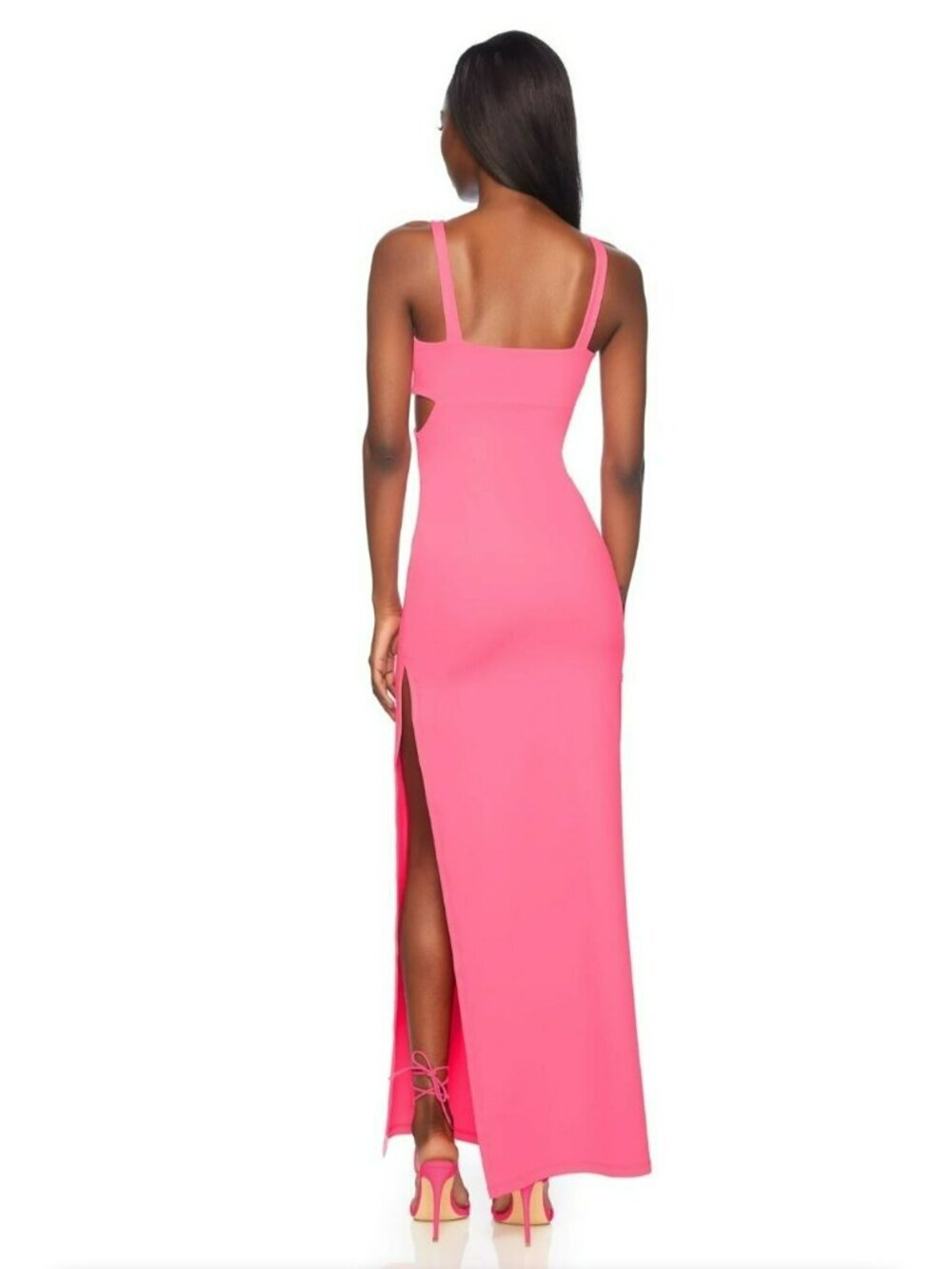 Susana Monaco Side Cut Out Watermelon Maxi Dress Size Medium NWT - Picture 3 of 8
